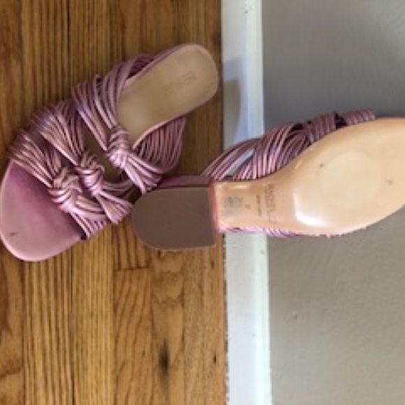 Rachel Zoe Wren Pink Metallic Slides - Picture 2 of 7